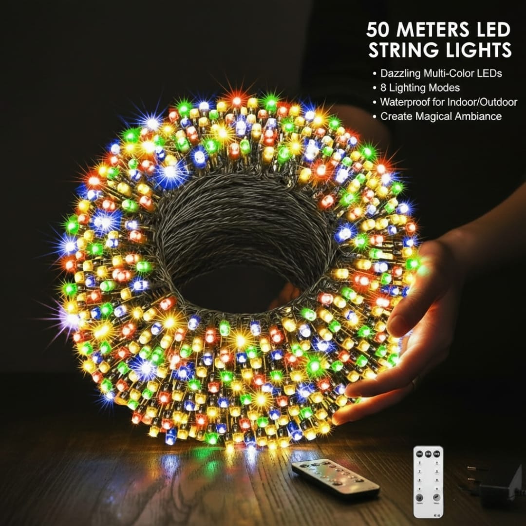 50 Meter Big LED String Light – 7 Mode Controller