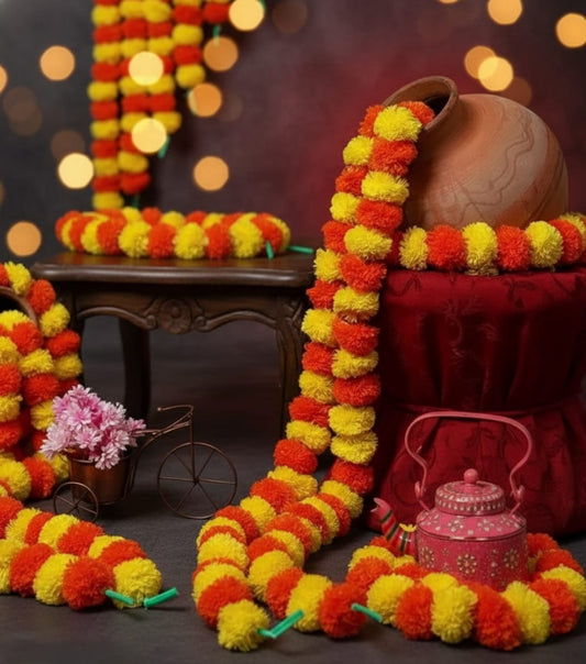 5 Artificial Marigold Flower