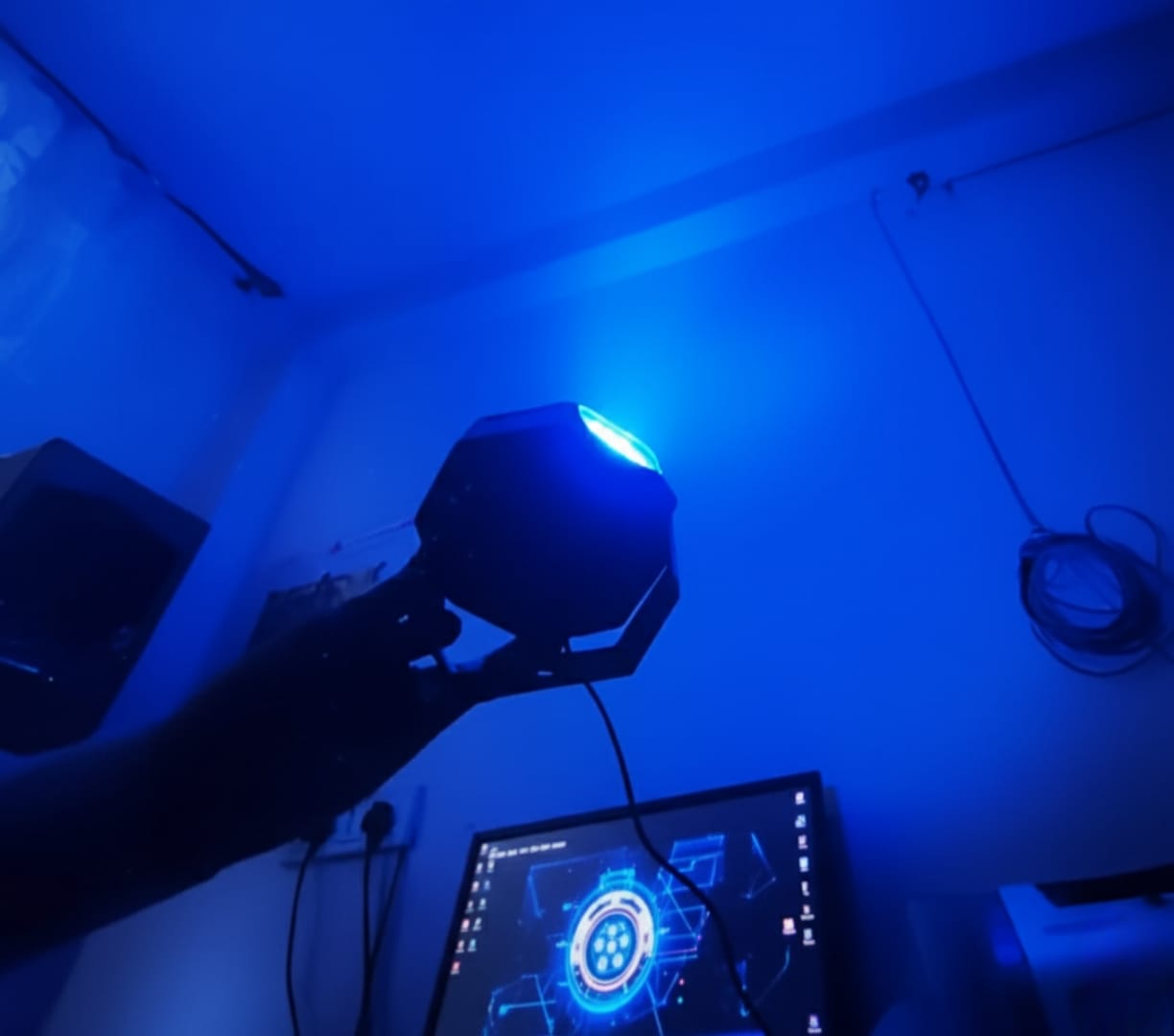 12 LED DJ Light With Remote – 6 In 1 Color