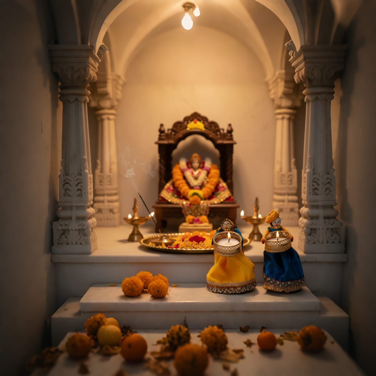 3+3 Rajasthani Puppet Candle (Extra 2)