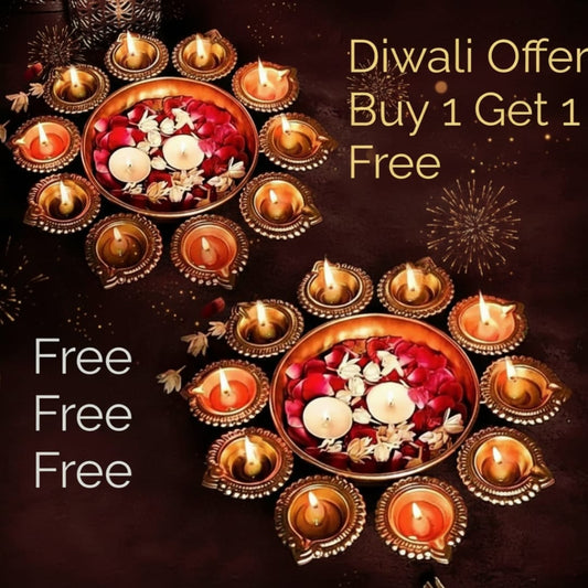 1+1 Metal Diya ( 10 inches)