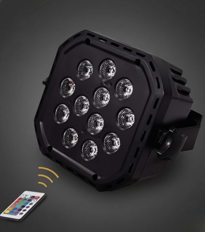 12 LED DJ Light With Remote – 6 In 1 Color
