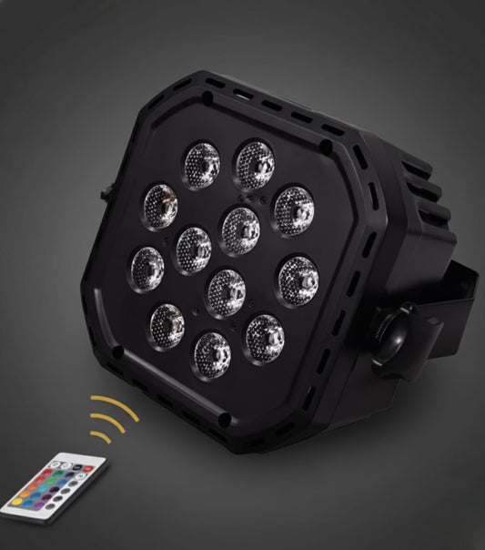 12 LED DJ Light With Remote – 6 In 1 Color