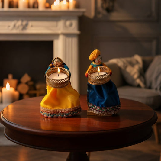 3+3 Rajasthani Puppet Candle (Extra 2)